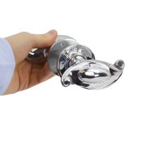 Scrolled Oval Bright Chrome Door Knobs