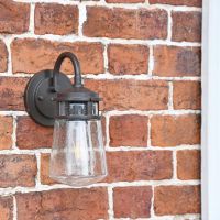 Industrial Wall Lantern on an Orange Brick Wall