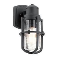 Seeded Nautical Wall Light in a Black Finish