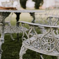 Close up of Heart & Scroll Detailing on Edworth Manor Chair 