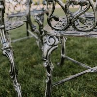 Close up of Antique Silver Chair Knuckle 