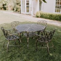 Brushed Gold "Riverhill" Dining Set 