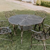 Brushed Gold "Riverhill" Four Seater Set 