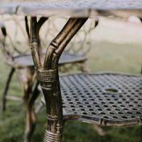 Close up of Rattan Design Table 