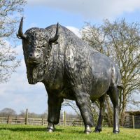 "Maska" Bison Sculpture 