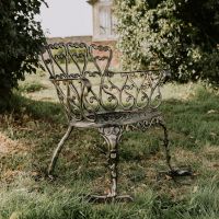"Lumley" Rocking Chair with Brushed Gold Finish 