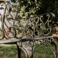 Close up of Heart Design on "Lumley" Rocking Chair 