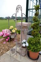 Shabby Chic Aged Cream Plant Stand