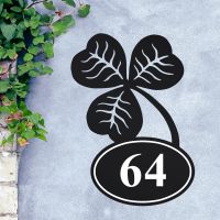 Shamrock House Number Sign