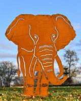 Sheet Steel Rustic Elephant Garden Silhouette - 120cm