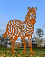 Sheet Steel Rustic Zebra Garden Silhouette - 125cm