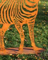 Close-Up of 125cm Sheet Steel Rustic Zebra Garden Silhouette