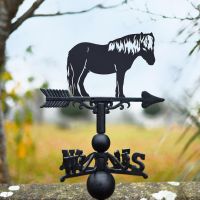Shetland Pony Weathervane Being Used on the Top of a Roof