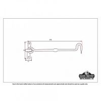 Black Cabin hook Dimensions