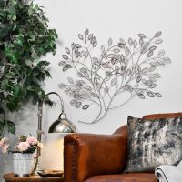 Silver Bush Wall Art in Situ in a Modern Sitting Room