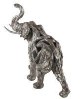 Silver Effect Hollow Elephant Interior Ornament Rear View
