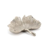 Ginkgo Leaf Design Dish in Silver 