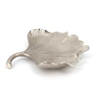 Ginkgo Leaf Design Dish in a Silver Finish