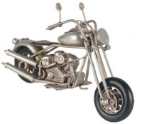 Silver Chopper Motorcycle Replica Ornament