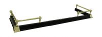 Simplistic Black & Polished Brass Ball Rail Hearth Fender