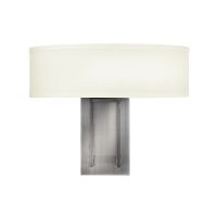 "Trenmire Court" Contemporary Two Bulb Wall Light With Cream Shade