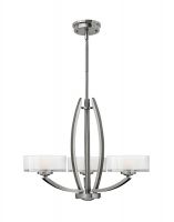 "Rivelsford Place" Simplistic Nickle Three Light Ceiling Fixture With Glass Shades