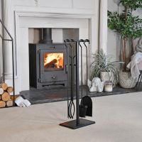Simplistic Hook Rail Companion Set in Situ Next to the Fire Place