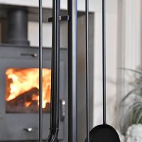 Close-up of the Black Finish on the Simplistic Hook Rail Companion Set 