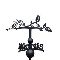 Siskin weathervane on a white background