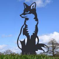 Black Sitting Fox Silhouette 