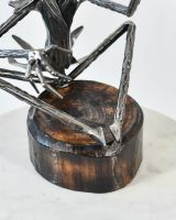 Close up of The Sitting Pumpkin King Sculpture base