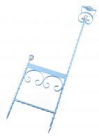 Sky Blue wrought Iron boot scraper
