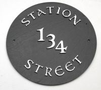 “Round House” Circular Slate House Name Sign