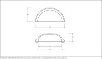 Beeswax Concealed Drawer Pull Dimensions