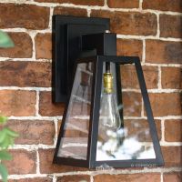 Sleek Black Outdoor Wall Lantern