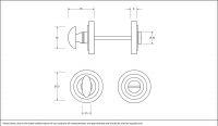 Sleek Black Round Thumbturn Set with Art Deco Cover Dimensions