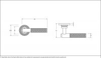 Sleek Black Textured Unsprung Lever Door Handle on Beehive Rose Dimensions