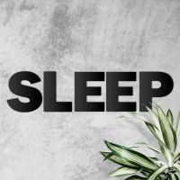 "SLEEP" Black Letters 