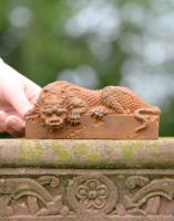Scale of Cast Iron Sleeping Dragon Sculpture
