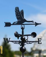 Close-Up of Flying Goose Topper for Slim Steel Weathervane