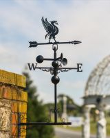 Slim Steel Liver Bird Weathervane with Horizontal Mounting Bracket