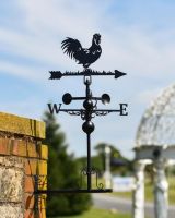 Slim Steel Rooster Weathervane