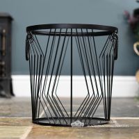 Small Art Deco Log Basket in Wire Design