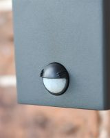 Close Up Of Contemporary Black "Cube" Wall Light