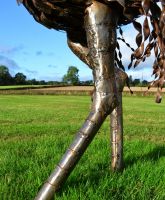 Small Ostrich Walking Sculpture