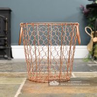 Rose Gold Wire Log Basket 