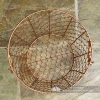 Top View of the Rose Gold Wire Log Basket 
