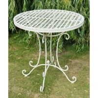 View of the round Table with the “Aunt Hilda" Twin Set