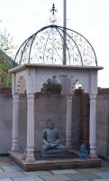"Buddha"s Seat" Stone Garden Temple Gazebo