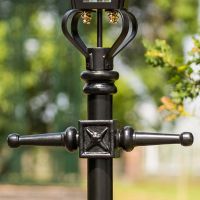 Victorian Lamp Post Black - Ladder Bars and frog collar